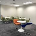 Deloitte – OUE Downtown 2 | Product Seen: [Customised Laminated Tabletop With ABS Edging + Traxtor Round Table Base, Yoshi Cross Base Lounger & Ford Arm chair]